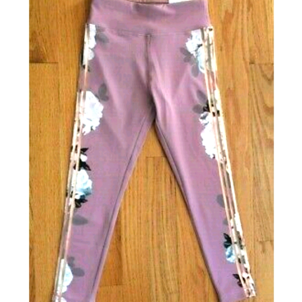 Rose Gold Floral Leggings